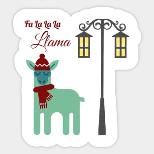 Festive Llama Sticker